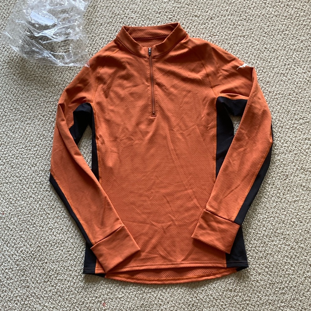 NEW Nike Texas Longhorns Burnt Orange Half Zip Sweater Pullover Size Small NWP